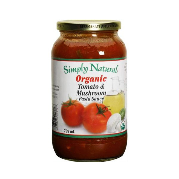 Organic Spaghetti Sauce
 Simply Natural Organic Tomato & Mushroom Pasta Sauce Lohas