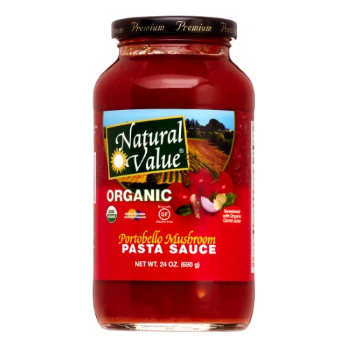 Organic Spaghetti Sauce
 Natural Value Organic Pasta Sauce Portabella Mushroom 24