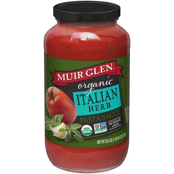 Organic Spaghetti Sauce
 Muir Glen Organic Italian Herb Pasta Sauce from Central