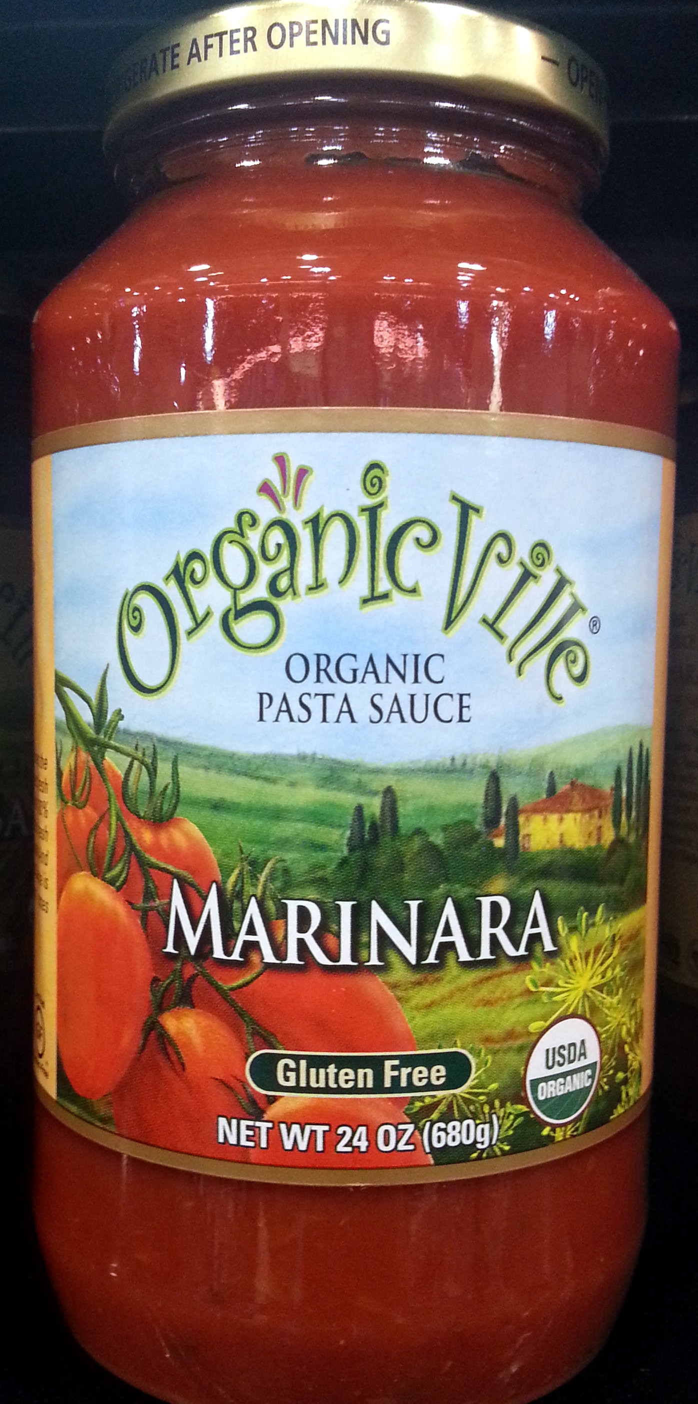 Organic Spaghetti Sauce
 Organic Pasta Sauce Organic Ville 24 OZ 680 g