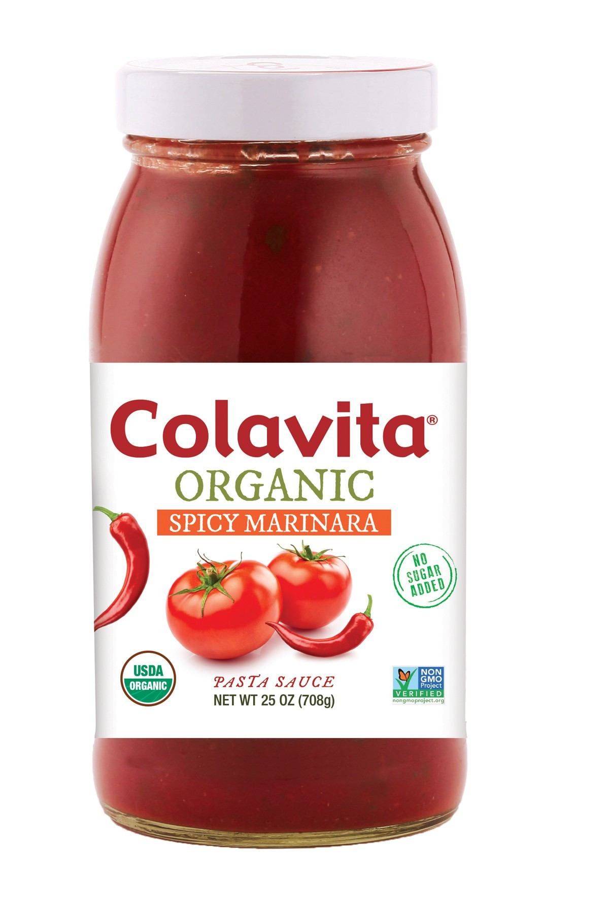 Organic Spaghetti Sauce
 Colavita Organic Spicy Marinara Sauce 25 oz Jar