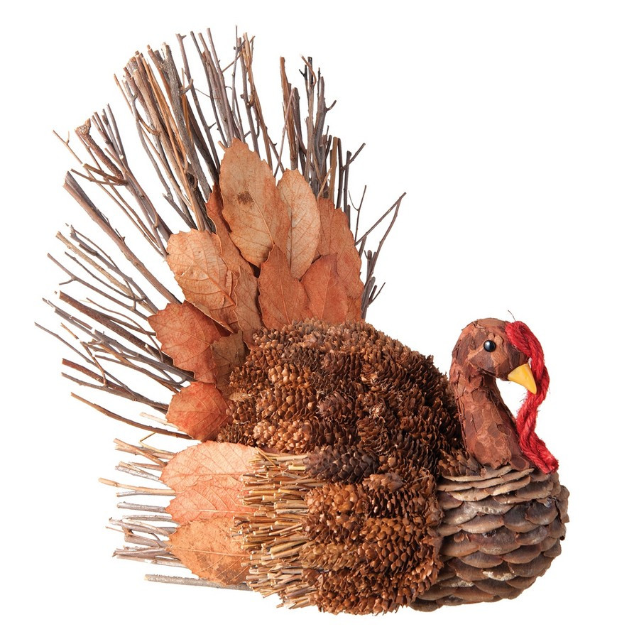 Organic Thanksgiving Turkey
 Natural Thanksgiving Turkey Figure Table Decoration C&F