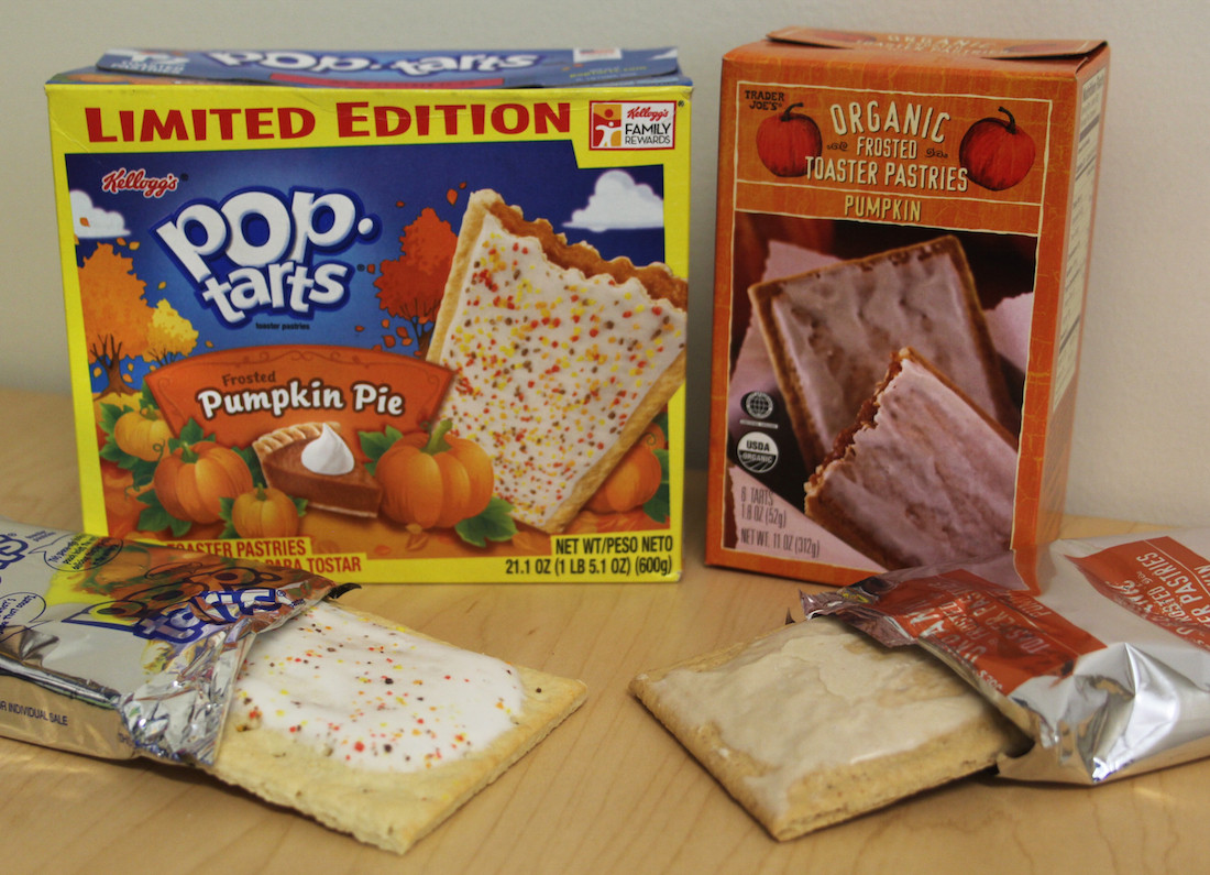 Organic Toaster Pastries
 Review Frosted Pumpkin Pie Pop Tarts vs Trader Joe’s