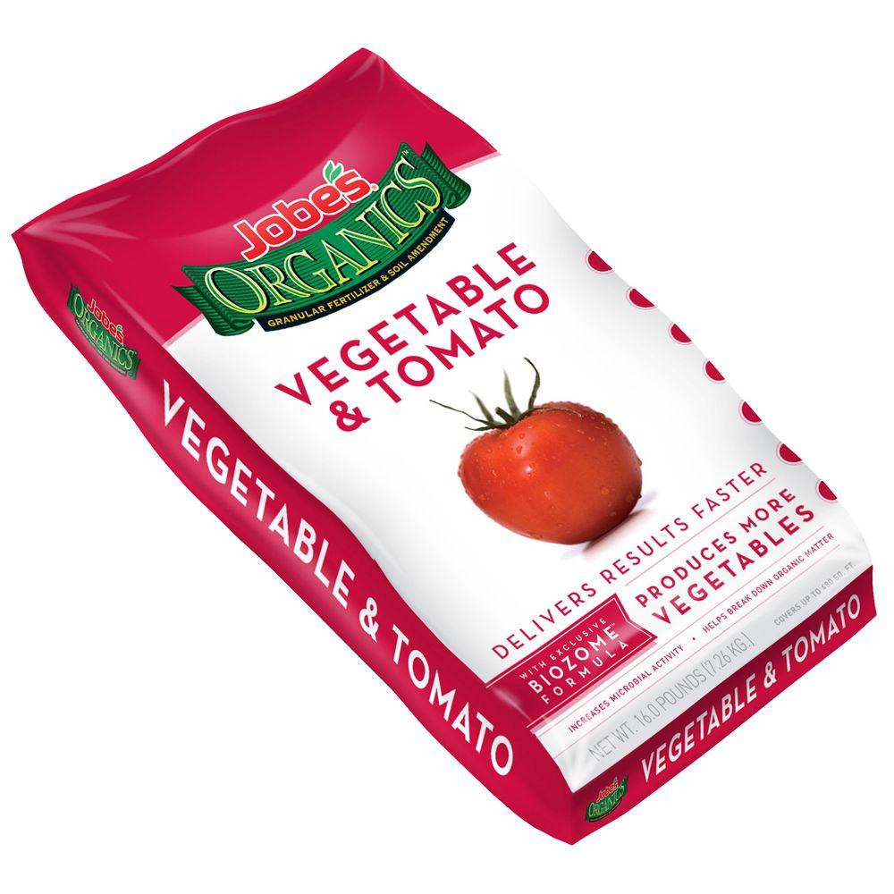 Organic Tomato Fertilizer
 Jobe s Organic 16 lb Granular Ve able and Tomato