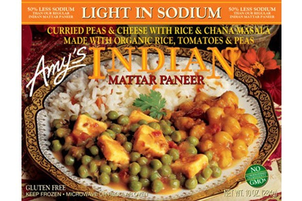 Organic Tv Dinners
 14 Amy s Light in Sodium Indian Mattar Paneer from The