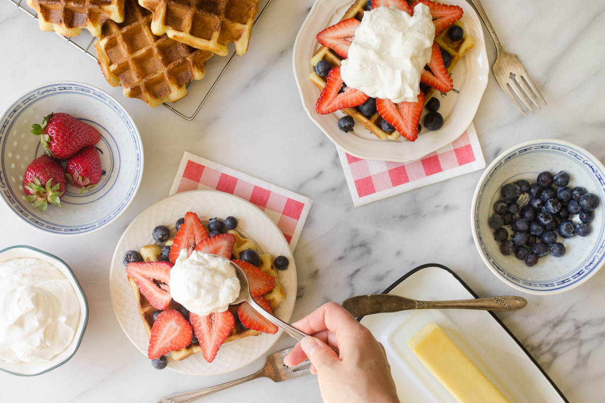 Organic Waffles Blue
 Red White and Blue Waffles
