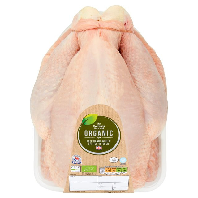 Organic Whole Chicken
 Morrisons M Organic Free Range Whole Chicken Typically 1