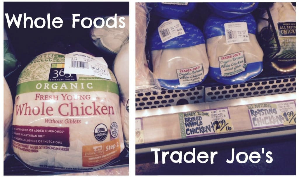 Organic Whole Chicken
 Whole Foods Vs Trader Joe’s Food Price parison – All