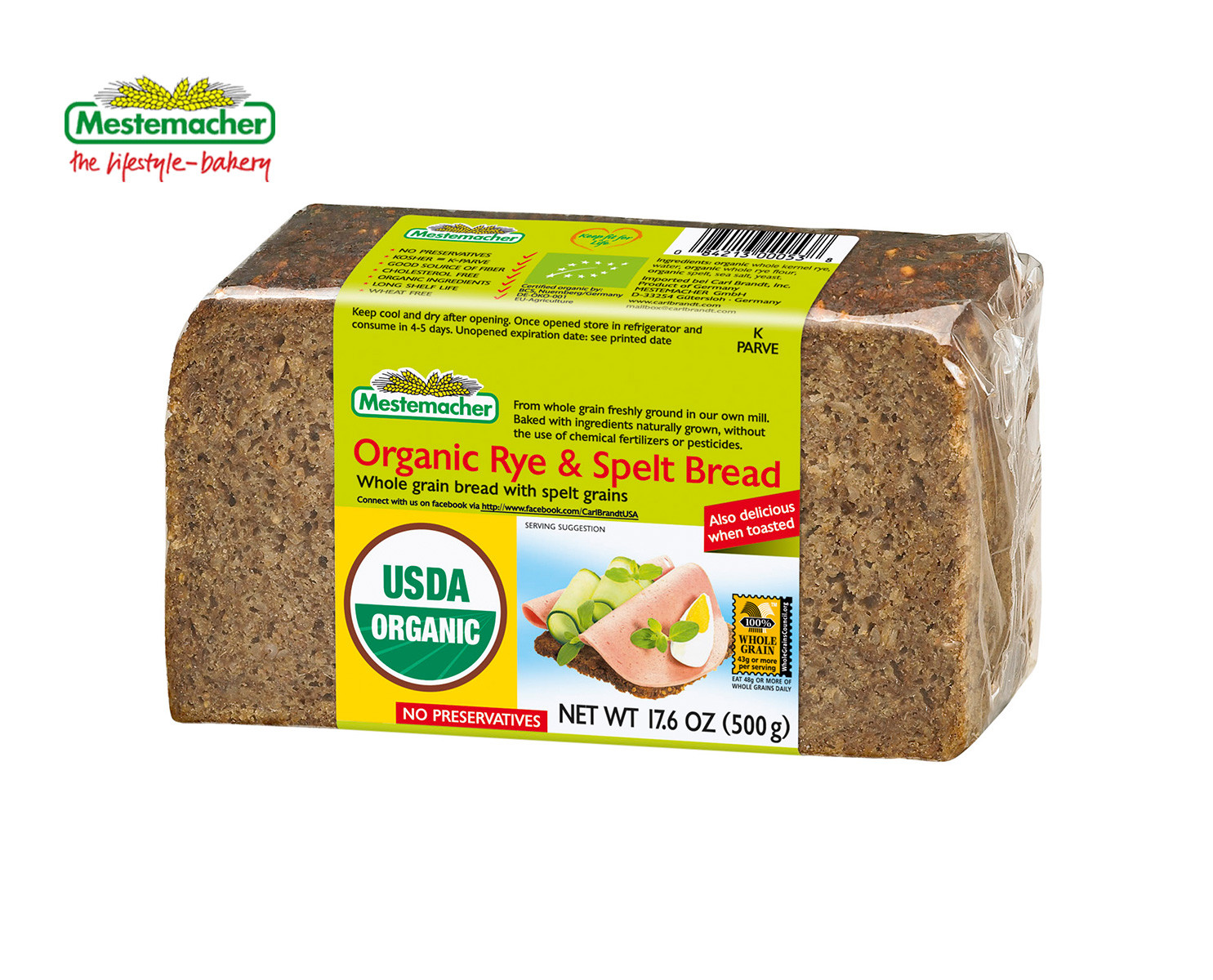 Organic Whole Grain Bread
 Mestemacher