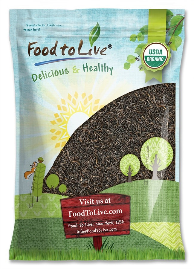 Organic Wild Rice Bulk
 Organic Wild Rice — Raw Long Black Whole Grain Non GMO