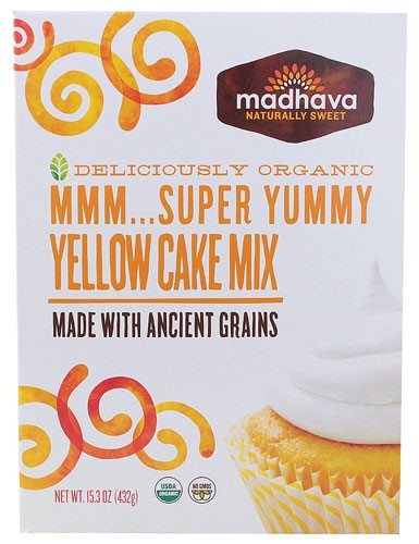 Organic Yellow Cake Mix
 Madhava Organic Super Yummy Cake Mix with Ancient Grains