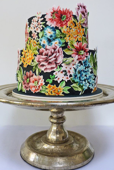 Painted Wedding Cakes
 Wedding Trend Hand Painted Wedding Cakes