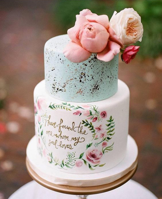 Painted Wedding Cakes 20 Of the Best Ideas for Hand Painted Wedding Cakes