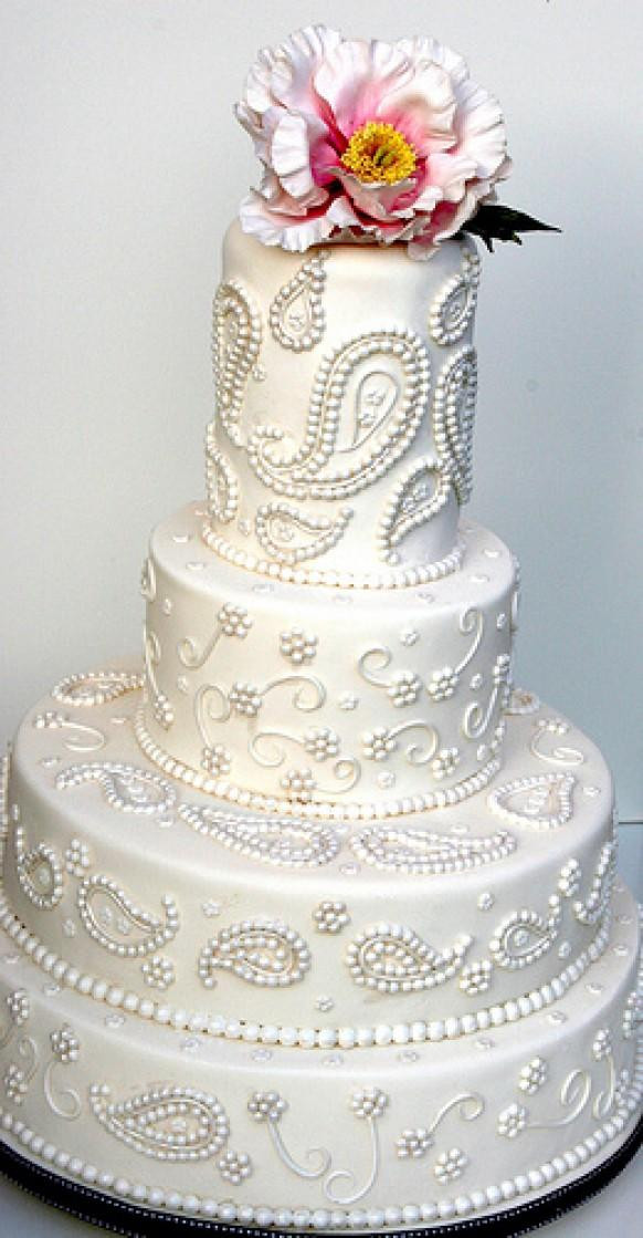 Paisley Wedding Cakes
 Paisley Pearl Cake Inspired By A Sari Design