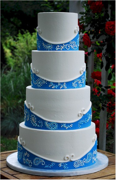 Paisley Wedding Cakes
 Cup a Dee Cakes Blog Blue Paisley Wedding Cake
