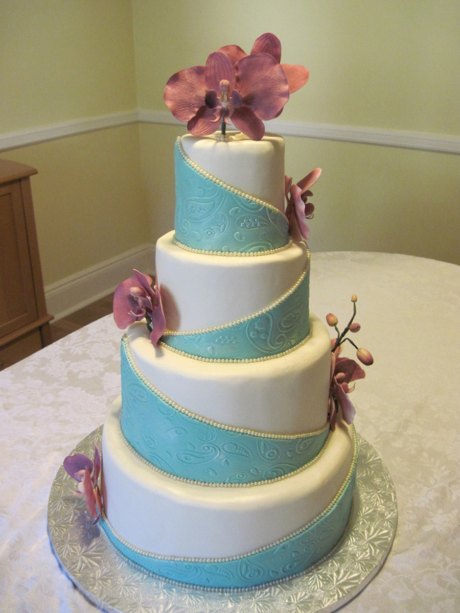 Paisley Wedding Cakes
 Paisley Orchid Wedding Cake CakeCentral