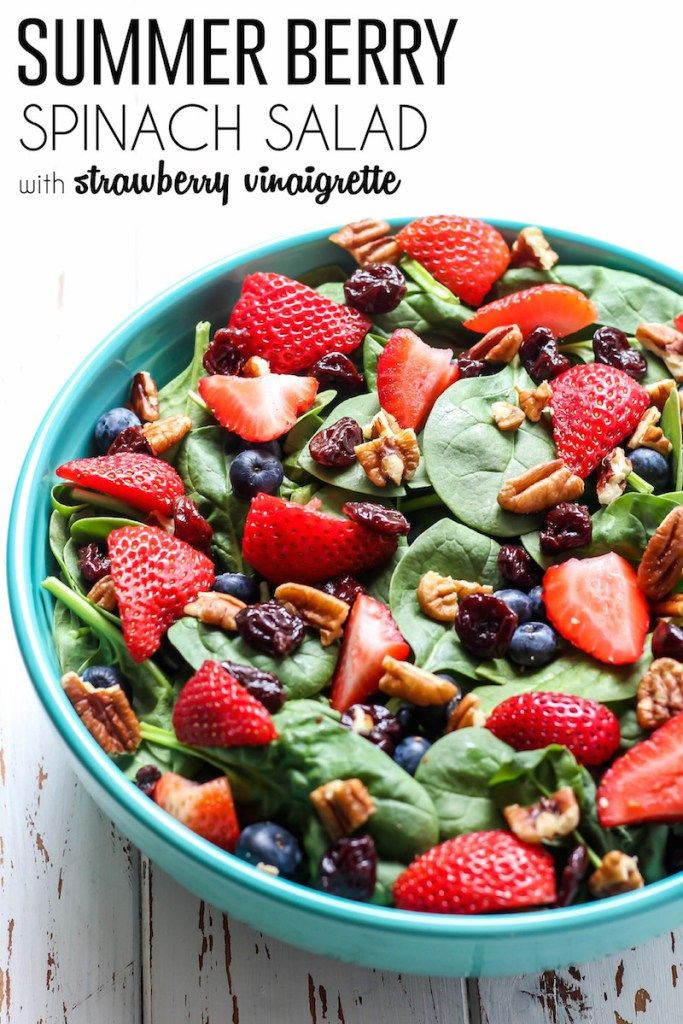 Paleo Summer Salads
 Summer Berry Spinach Salad with Easy Strawberry