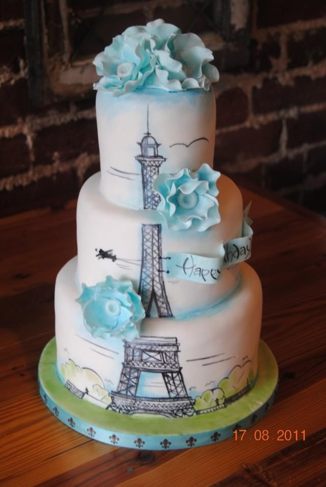 Paris Themed Wedding Cakes
 Wedding Theme Paris Birthday Cake — Birthday Cakes