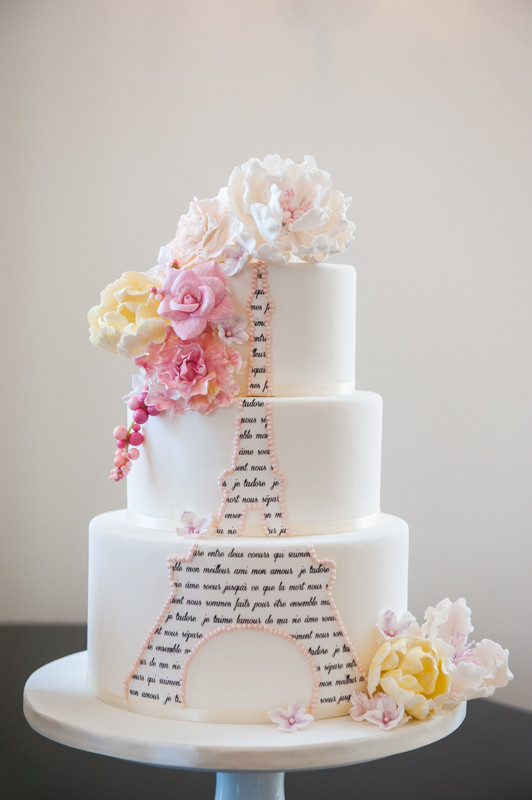 Paris Wedding Cakes
 Romantic City of Love Wedding Inspiration United With Love