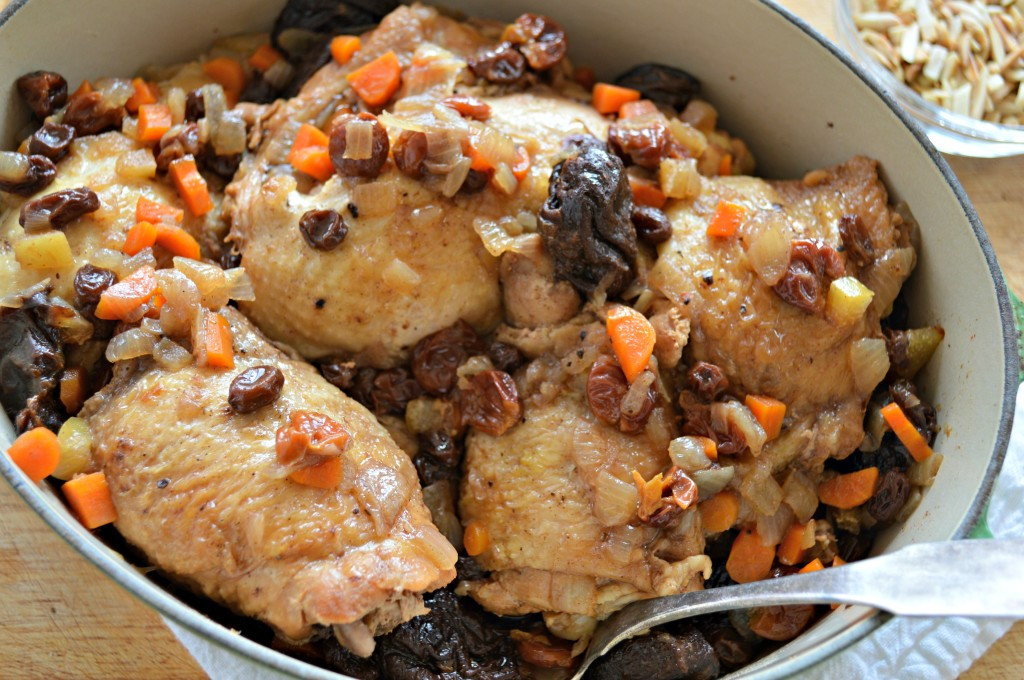 Passover Dinner Recipe
 Chicken with Dried Fruit and Almonds for Passover West