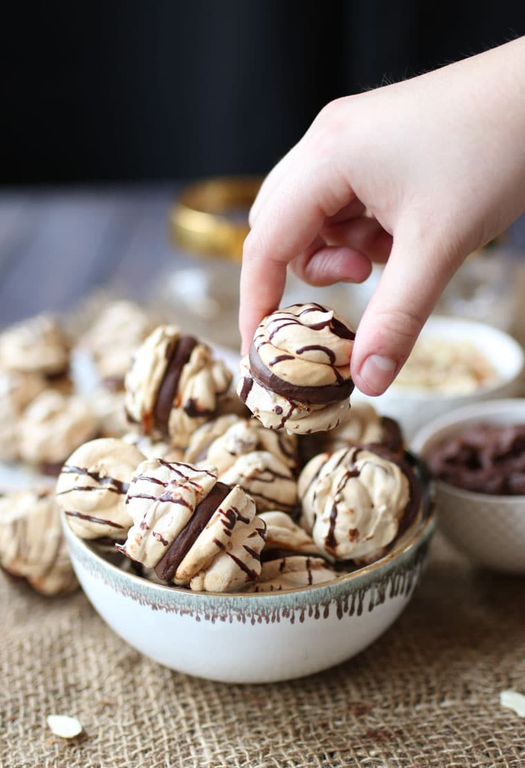 Passover Meringue Cookies
 Gluten Free Almond Cherry Chocolate Meringue Cookies with