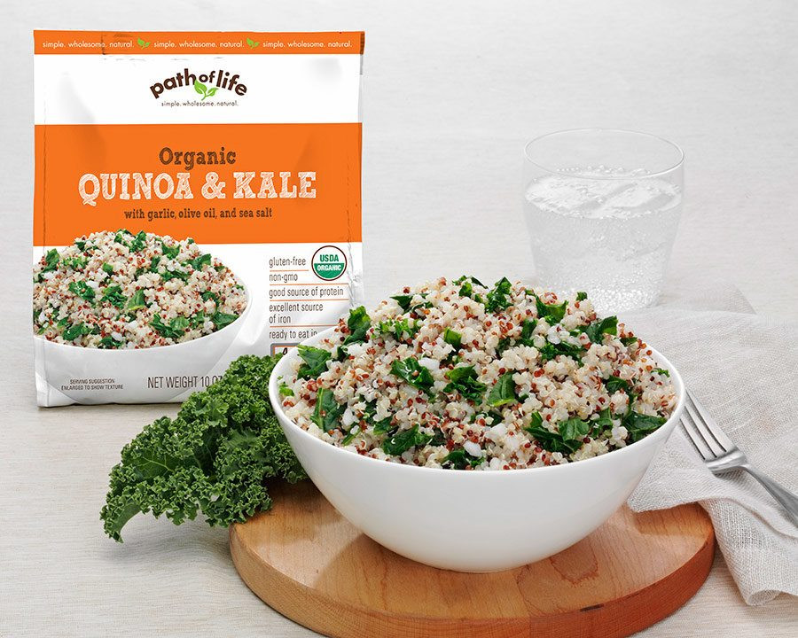 Path Of Life Organic Quinoa And Kale
 Organic & All Natural Frozen Quinoa