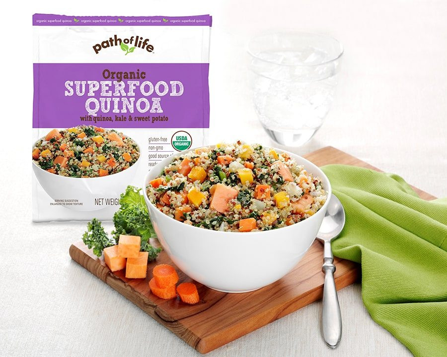Path Of Life Organic Quinoa And Kale
 Organic & All Natural Frozen Quinoa