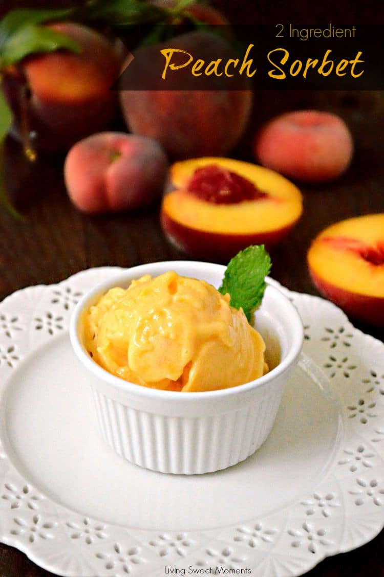 Peach Recipes Healthy
 2 Ingre nt Peach Sorbet Recipe Living Sweet Moments