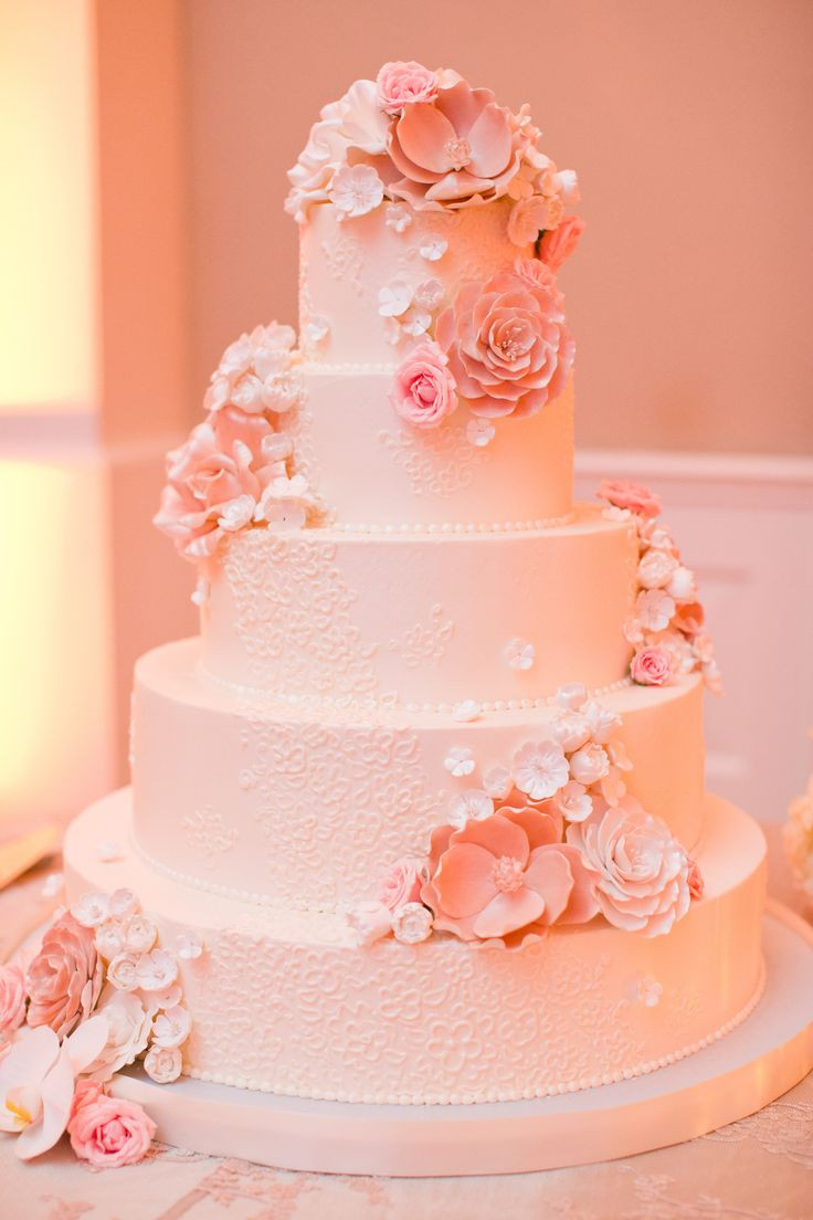 Peach Wedding Cake
 Peach wedding cake Can I some Cake