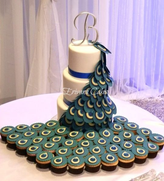 Peacock Themed Wedding Cakes
 Peacock Wedding Cake Cake by erivana CakesDecor