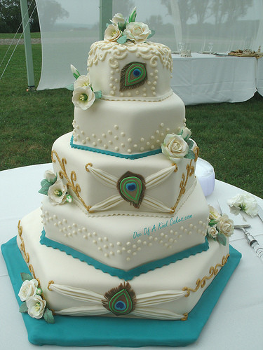 Peacock Themed Wedding Cakes
 Peacock Wedding Cake