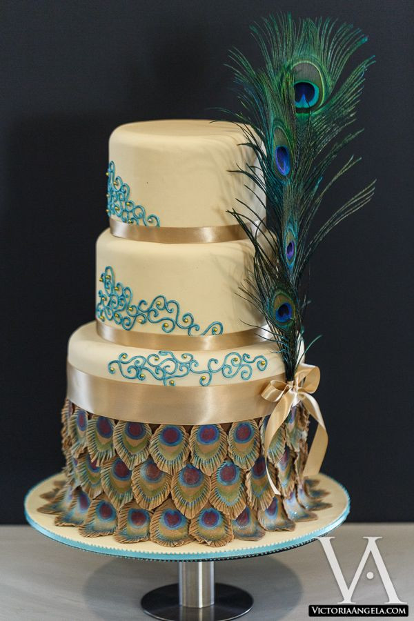 Peacock Themed Wedding Cakes
 252 best images about Peacock Wedding Cakes on Pinterest