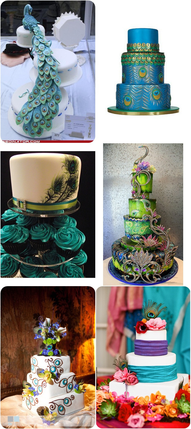 Peacock Wedding Cakes
 Peacock Wedding Ideas and Inspirations