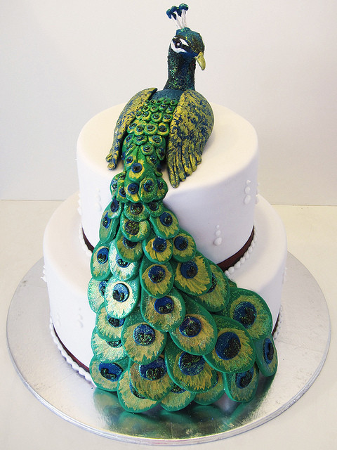 Peacock Wedding Cakes
 21 Best Peacock Wedding Cake Ideas