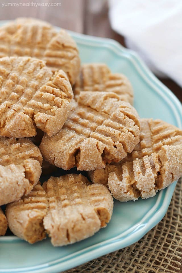 Peanut Butter Cookies Healthy
 Healthier Easy Peanut Butter Cookies Yummy Healthy Easy