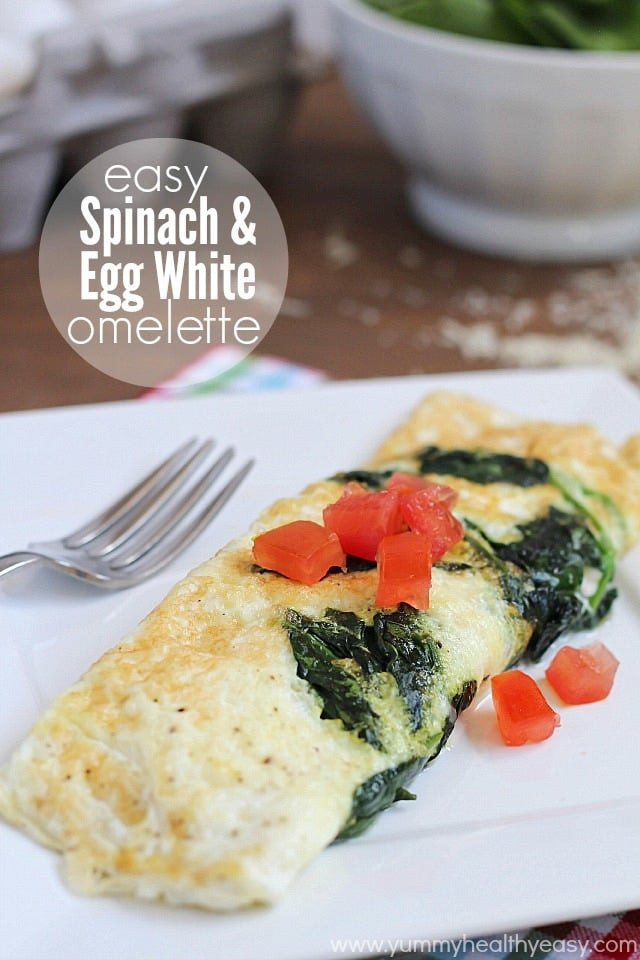 Perfect Healthy Breakfast
 Easy Spinach & Egg White Omelette Yummy Healthy Easy