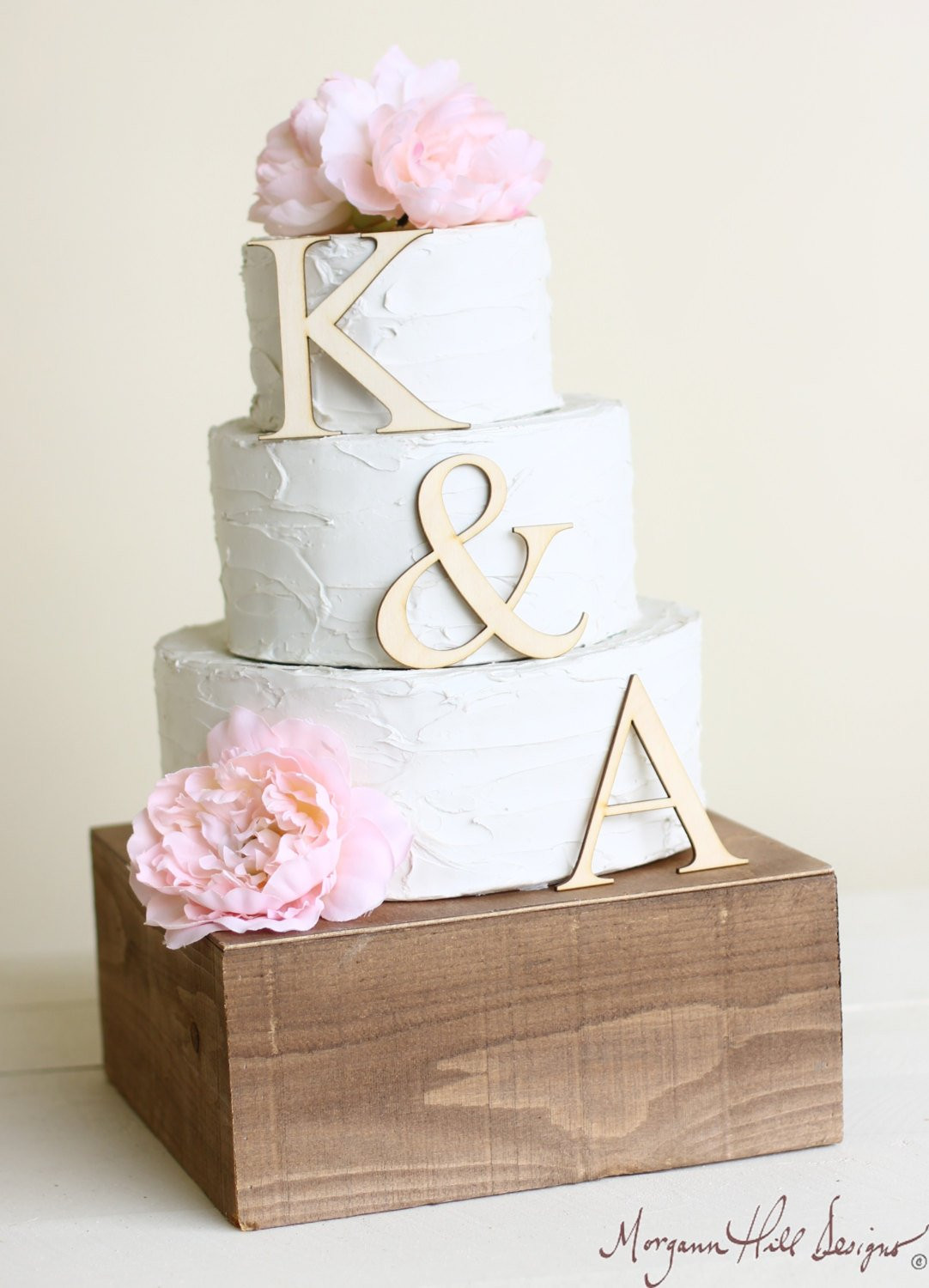 Personalized Cake Toppers For Wedding Cakes
 Personalized Wedding Cake Topper Wood Initials by braggingbags