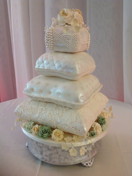 Pillow Wedding Cakes
 Four Tier Pillow Wedding Cake Cake by Julie Gray