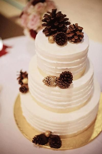 Pine Cone Wedding Cakes
 Pine Wedding cakes and Pine cones on Pinterest