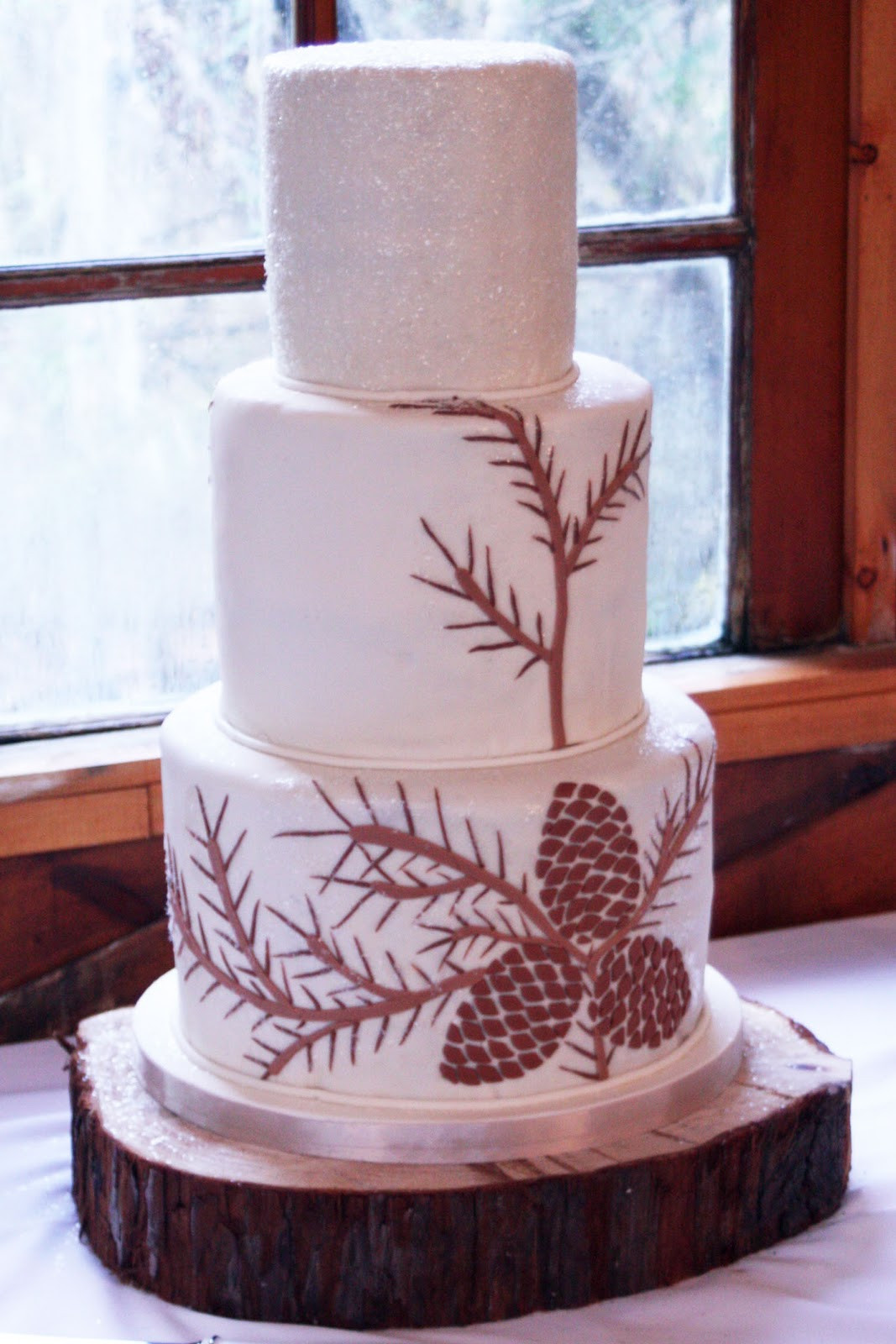 Pine Cone Wedding Cakes
 Pastries By Vreeke Calamigos December Wedding