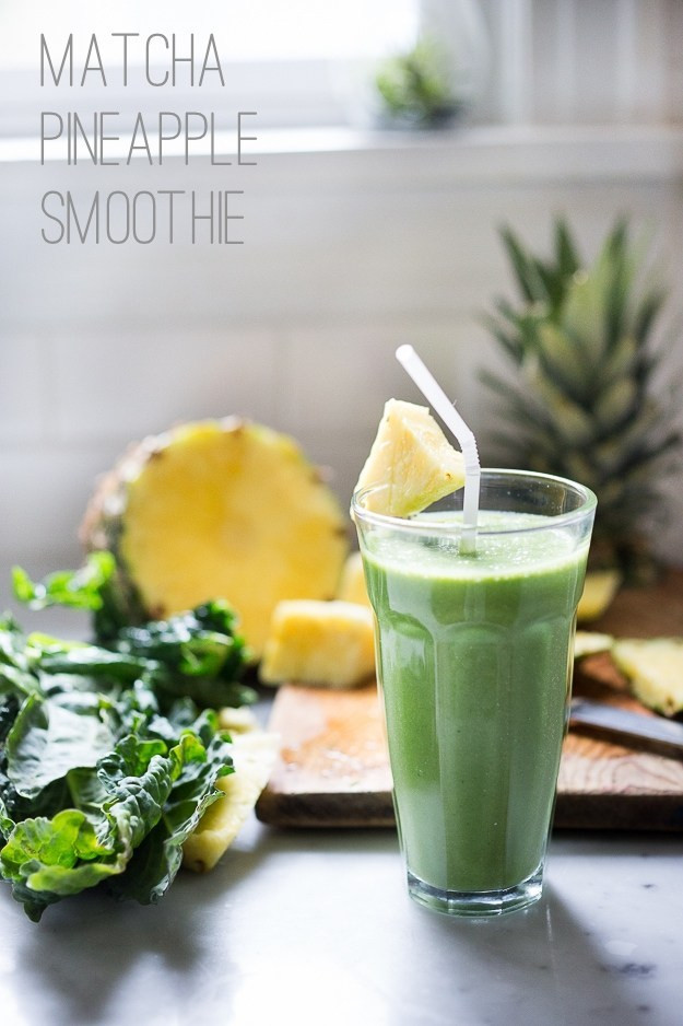 Pineapple Smoothies Healthy
 Matcha Green Tea and Pineapple Smoothie