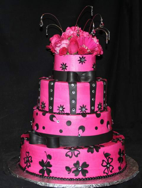 Pink And Black Wedding Cakes
 It’s All About The Pink – Pink Wedding Cakes That Is