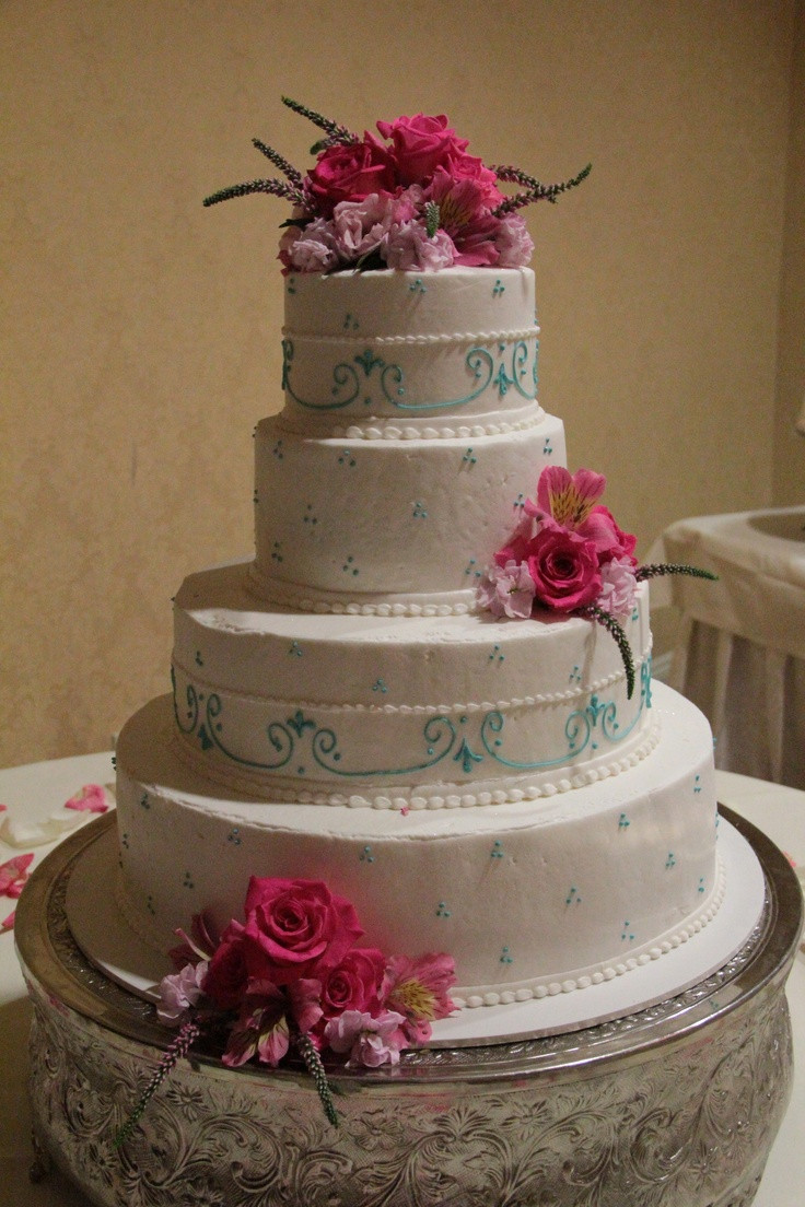 Pink And Blue Wedding Cakes
 Blue and pink wedding cakes idea in 2017