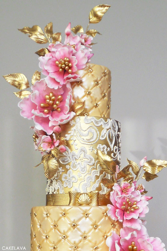 Pink And Gold Wedding Cakes
 Pink Week Gold & Pink