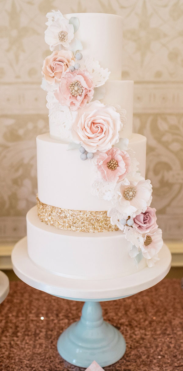 Pink And Gold Wedding Cakes
 28 Inspirational Pink Wedding Cake Ideas