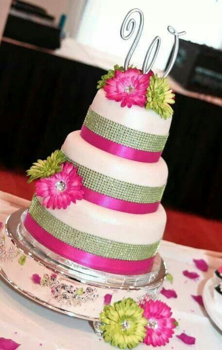 Pink And Green Wedding Cakes
 8 best Antonia Wedding images on Pinterest