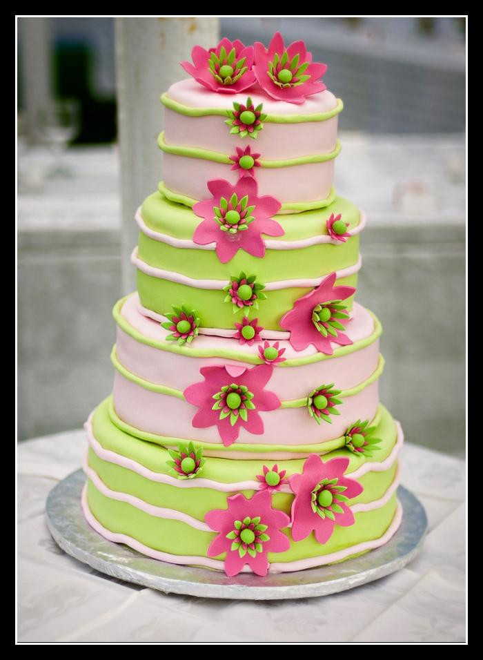Pink And Green Wedding Cakes
 Wedding Ideas Bright Pink and Lime Green Wedding
