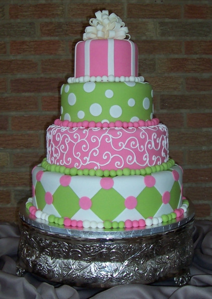 Pink And Green Wedding Cakes
 Green and Pink Wedding Cakes Ideas