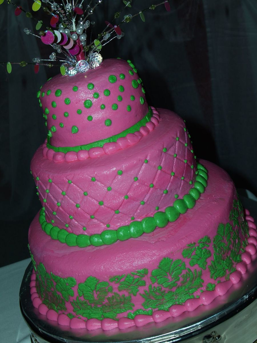 Pink And Green Wedding Cakes
 Pink And Green Wedding Cake CakeCentral