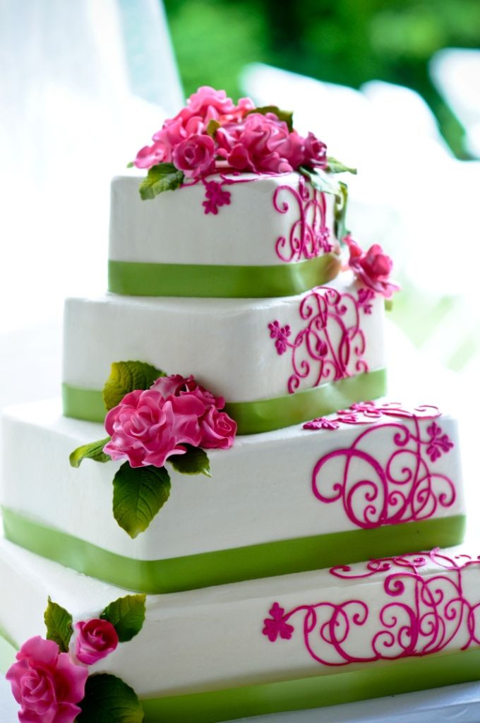 Pink And Green Wedding Cakes
 Pink and green wedding cakes idea in 2017